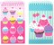 TINYMILLS Cupcake Birthday Party Favor Set (12 stackable pencils, 12 stampers, 12 sticker sheets, 12 small spiral notepads) Cupcake Party Favors Two Sweet Birthday